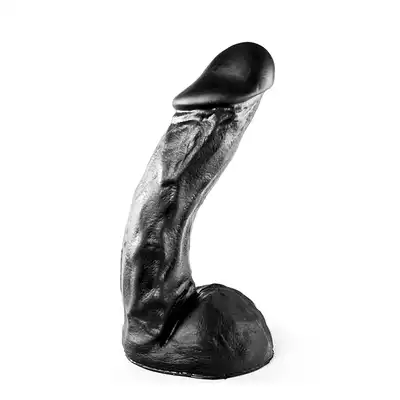 All Black - AB 66 Dildo. Czarne realistyczne dildo analno-waginalne. 