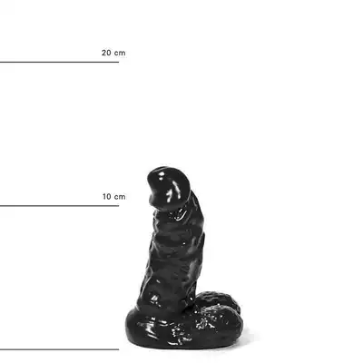 All Black - AB 42 Dildo. Czarne dildo  analne o stymulującej strukturze