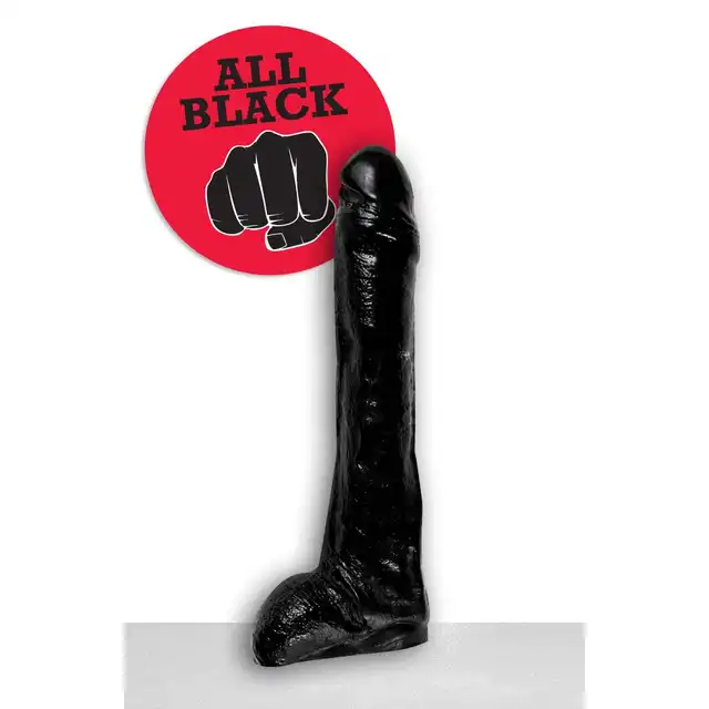 All Black - AB 15 Dildo. Czarne duże dildo 29 cm!