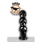 Dinoo - Gaston. Czarne dildo o falowanej powierzchni, 27,5 cm