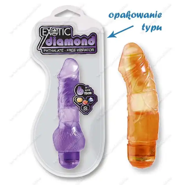 NMC - Exotic Diamond Vibrator Orange 9". Pomarańczowy wibrator 22,5 cm 