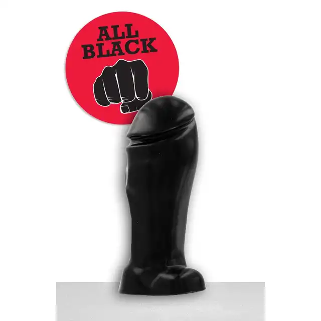 All Black - AB 48 Dildo. Czarne dildo analne, 8 cm średnicy