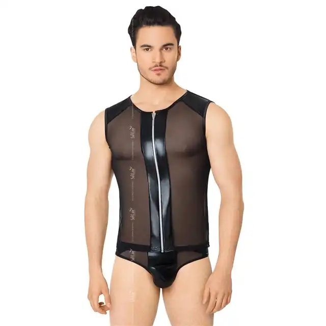 Softline - Shirt and Shorts 4606 Black. Męska koszulka ze slipkami. 