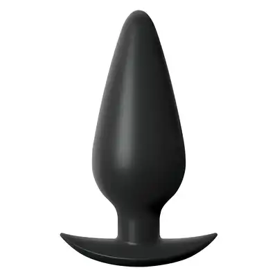 Anal Fantasy - Large Weighted Silicone Plug Black. Czarna wtyczka analna 11,9 cm