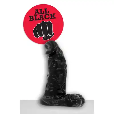 All Black - AB 42 Dildo. Czarne dildo  analne o stymulującej strukturze