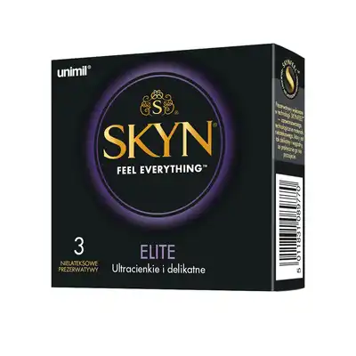 Skyn - Elite 3 szt 53 mm. Nielateksowe innowacyjne  prezerwatywy 