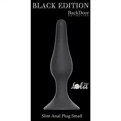 Lola - Slim Anal Plug Small Black. Czarna silikonowa wtyczka analna