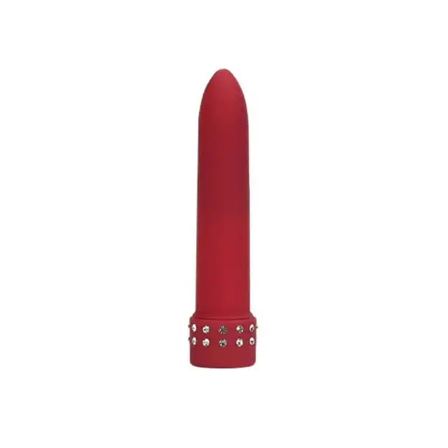 Diamond Silk - Vibrator Red. Klasyczny wibrator z diamencikami