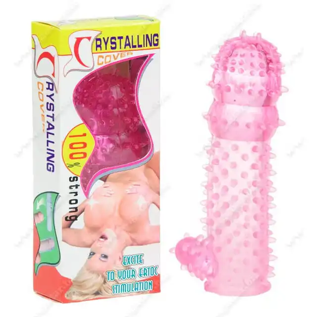 Crystalling - Penis Sleeve Cover Pink. Różowa nakładka na penisa. 