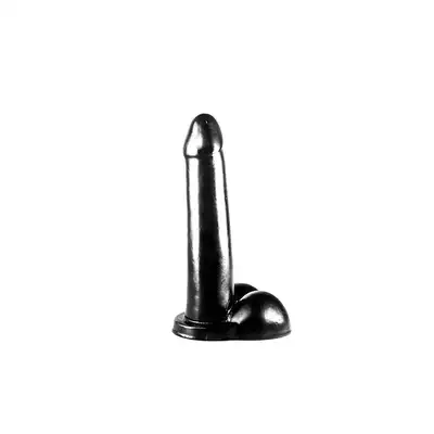 Dinoo - Datou. Czarne dildo o gładkiej powierzchni 3,7 cm średnicy