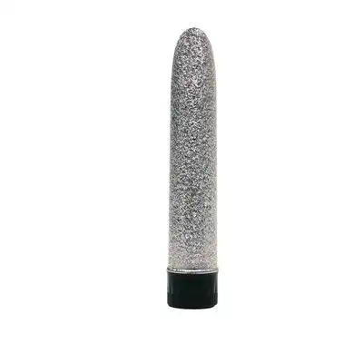 Eternity - Vibe Vibrator Silver 7" . Brokatowy klasyczny wibrator 17,5 cm