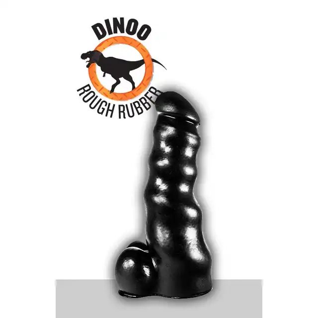 Dinoo - Dilong. Czarne dildo 9 cm średnicy