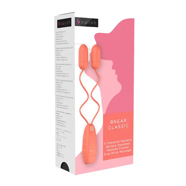 B Swish - Bnear Classic  Couples Wibrator Coral. Jajeczka wibrujące