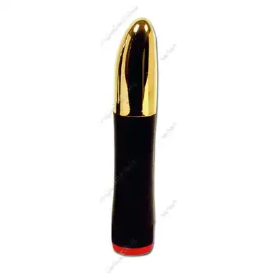Mega Pleasure - Multi-Speed Vibrator. Elegancki Czarno-złoty klasyczny mocny wibrator. Bestseller.