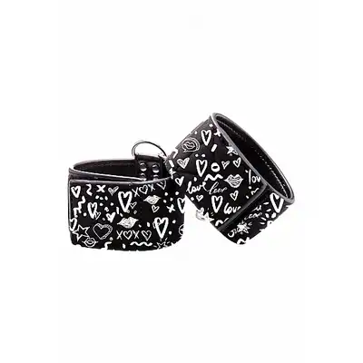 Ouch! -Printed Ankle Cuffs Love Street Art. Kajdanki na nogi z nadrukiem Street Art`owym