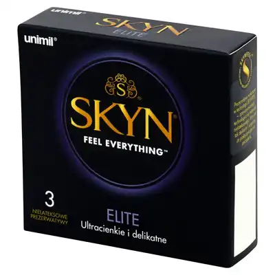 Skyn - Elite 3 szt 53 mm. Nielateksowe innowacyjne  prezerwatywy 