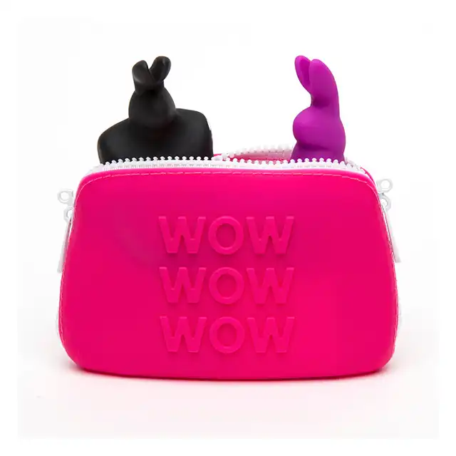 Happy Rabbot - Wow Storage Zip Bag Pink S. Etui do przechowywania