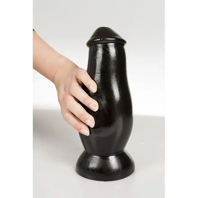 Dinoo - Cumnoria. Czarne dildo w kształcie członka 9,5 cm średnicy