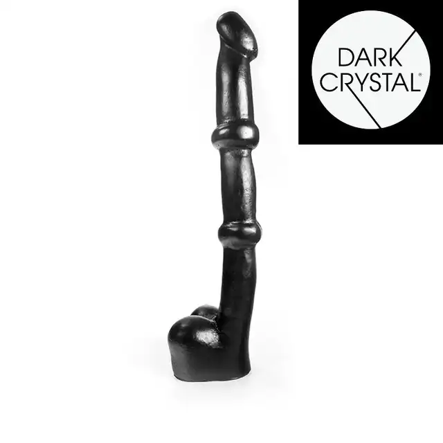 Dark Crystal - DC04 Black Dildo. Czarne długie dildo 34 cm