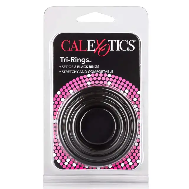 Calexotics - Tri-rings Weighted Ball Stretcher. Elastyczny regulowany ring z najlepszego silikonu medycznego. 