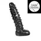 Dark Crystal - DC23 Black Dildo. Czarne dildo o powierzchni z kulkami 26,5 cm
