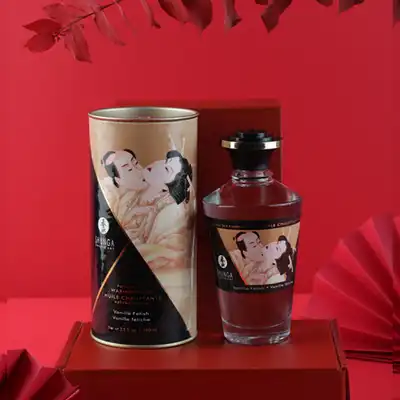 Shunga - Vanilla Fetish Oil 100 ml. Rozgrzewający waniliowy olejek do masażu 