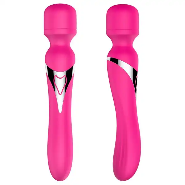 Foxshow - Silicone Dual Massager Pulsator. USB. 7+7 Funkcji. Red