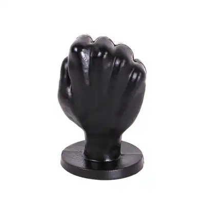 All Black - AB 92 Fist Small. Czarna pięść do fistingu 8 cm z przyssawką