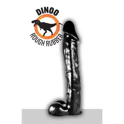 Dinoo - Krito. Wielkie Czarne realistyczne dildo 7,8 cm średnicy