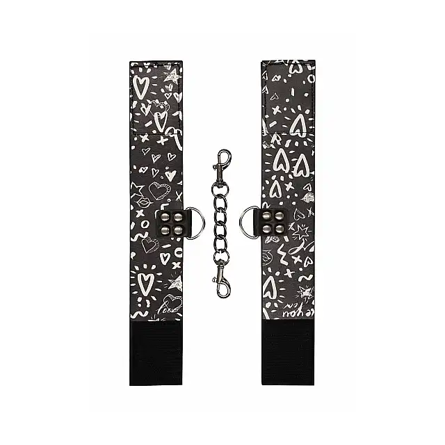 Ouch! -Printed Ankle Cuffs Love Street Art. Kajdanki na nogi z nadrukiem Street Art`owym