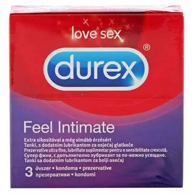 Durex - Intimate Feel 3 szt. Cienkie prezerwatywy z dodatkowym nawilżeniem