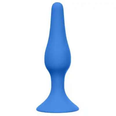 Lola - Slim Anal Plug Small Blue. Silikonowa niebieska wtyczka analna. 