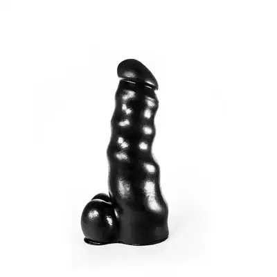 Dinoo - Dilong. Czarne dildo 9 cm średnicy