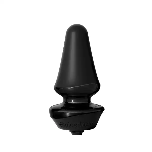 Anal Fantasy - Inflatable Silicone Anal Plug Black. Pompowana wtyczka analna