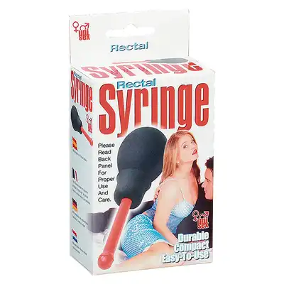 Seven Creations - Rectal Syringe. Gruszka analna z dwoma wymiennymi końcówkami. Dodatkowa końcówka z funkcją rozpryskiwania wody. 