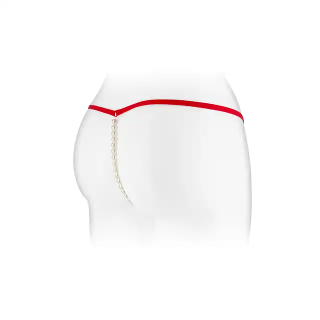 Concorde Venusina Red One Size. Czerwona Francuska Bielizna Stringi.