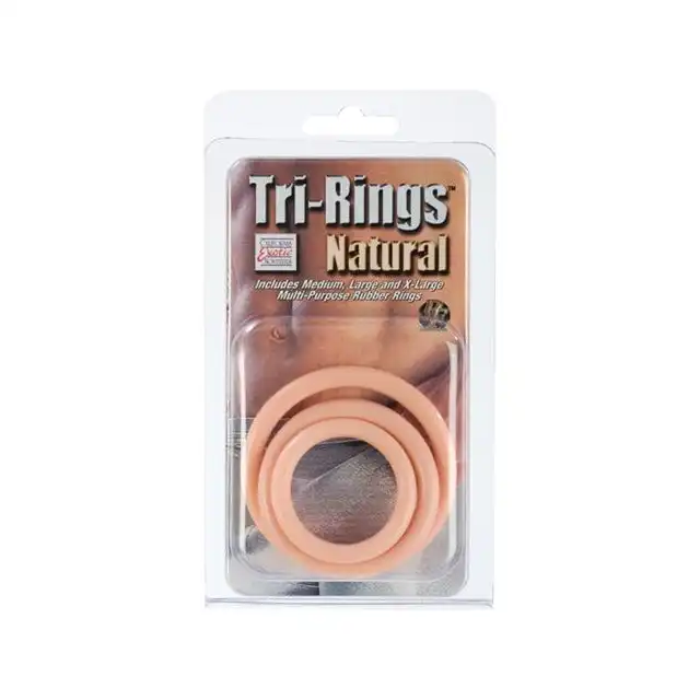Calexotics - Tri-Rings Flesh 3 szt. Pierścienie erekcyjne. Cieliste