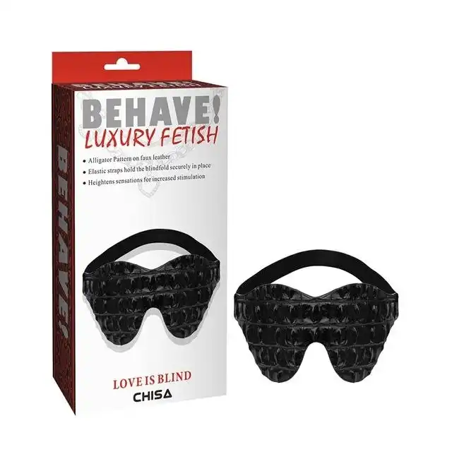 BeHave Luxury Fetish- opaska na oczy wzór skóry aligatora 