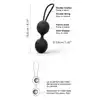 Dorcel - Dual Balls Noir. Delikatny silikon. Czarne kulki gejszy z podwójnym sznureczkiem
