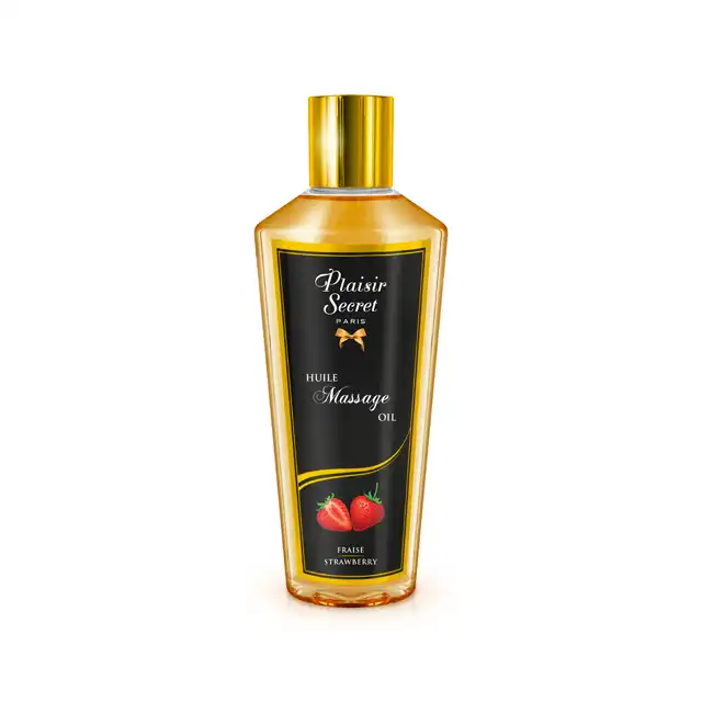 Plaisir Secret Oil Dry Strawberry. Olejek do Masażu Zapach Truskawkowy 250ml. 