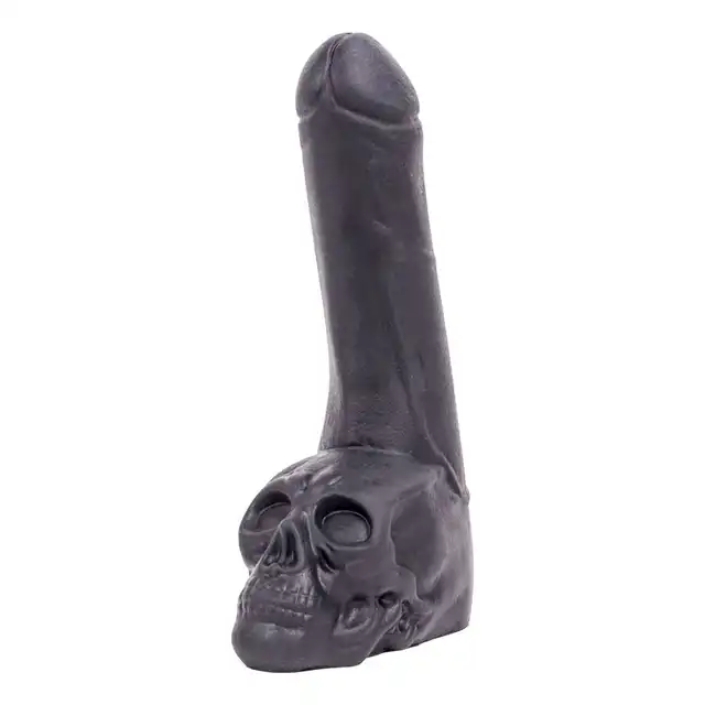 Wielkie realistyczne dildo z trupią czaszką 28.5 cm