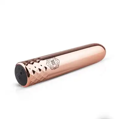 Rosy Gold - New Mini Vibrator. Różowozłoty bullet z silnymi wibracjami. USB