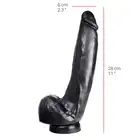 Dildorama - 515 line - 11" Black Succion. Potężne, wysokiej jakości czarne dildo. Mocna przyssawka, idealny kształt. 