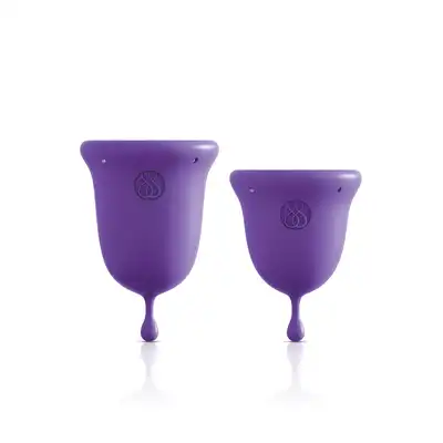 Jimmy Jane - Intimate Care Menstrual Cups Purple. Kubeczki menstruacyjne marki premium.
