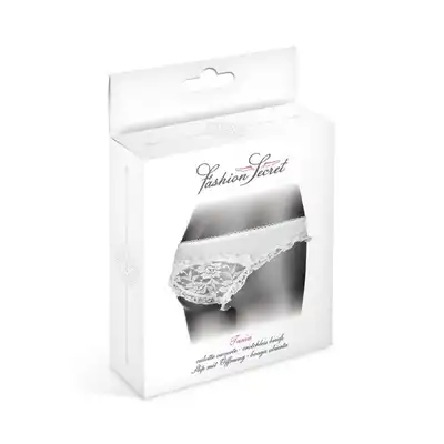 Concorde Tania White One Size.  Białe Figi z Koronką z Tyłu.