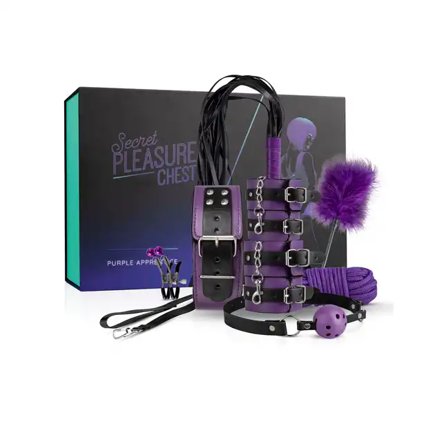 Secret Pleasure Chest - Dark Apprentice Purple. 11-częściowy zestaw BDSM!