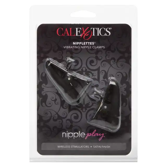 Calexotics - Nipplettes Black. Czarne wibrujące zaciski na sutki 