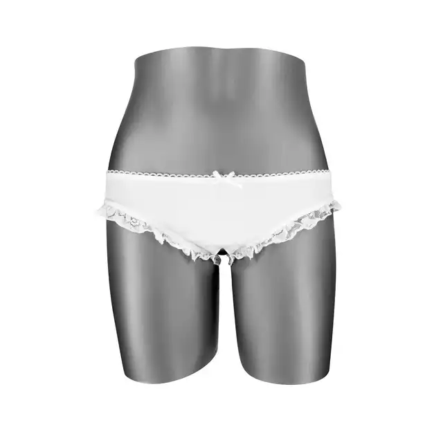 Concorde Tania White One Size.  Białe Figi z Koronką z Tyłu.
