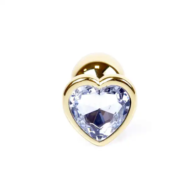 Bseries - Plug-Jawellery Gold with Clear Diamond. Biżuteria Analna Złoty Plug z Przezroczystym Diamentem.