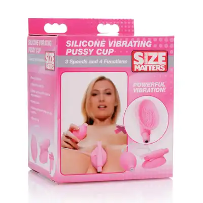 Silicone Vibrating Pussy Cup Pink - Pompka do waginy. Silikonowe wypustki, 7 wibracji i programów. Genialna!
